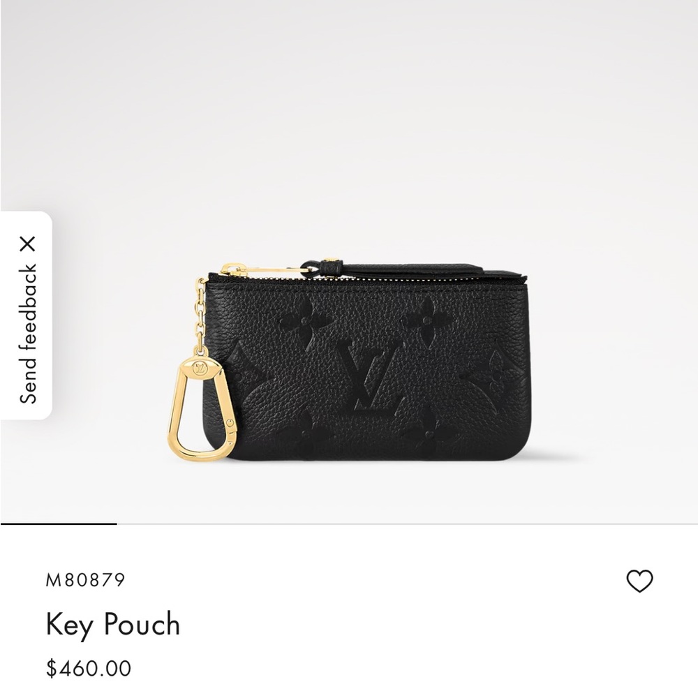 Louis Vuitton Black Monogram Empreinte Key Pouch with Gold Hardware